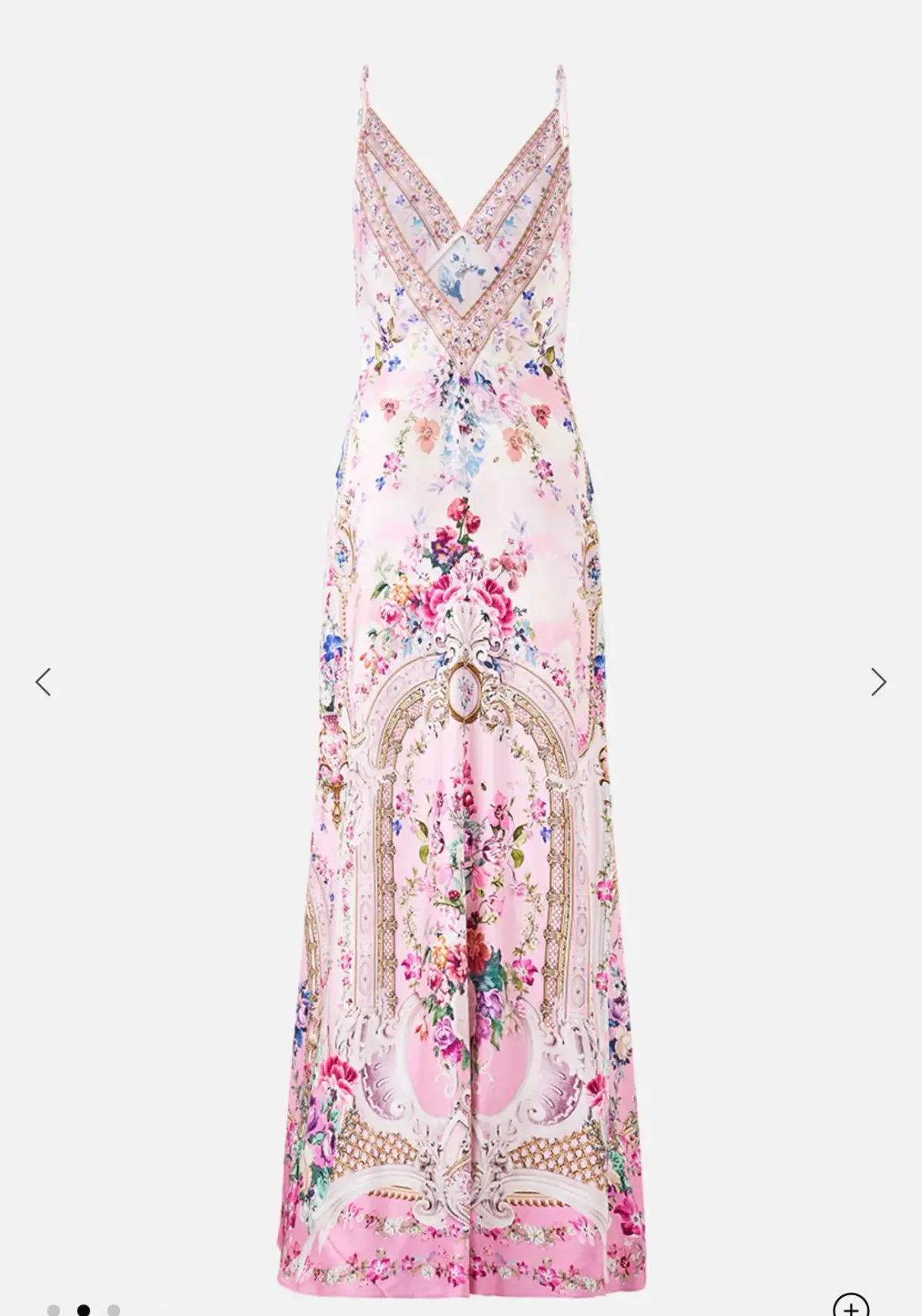 Camilla V-Neck Long Bias Slip Dress With Train Size M - Image 4