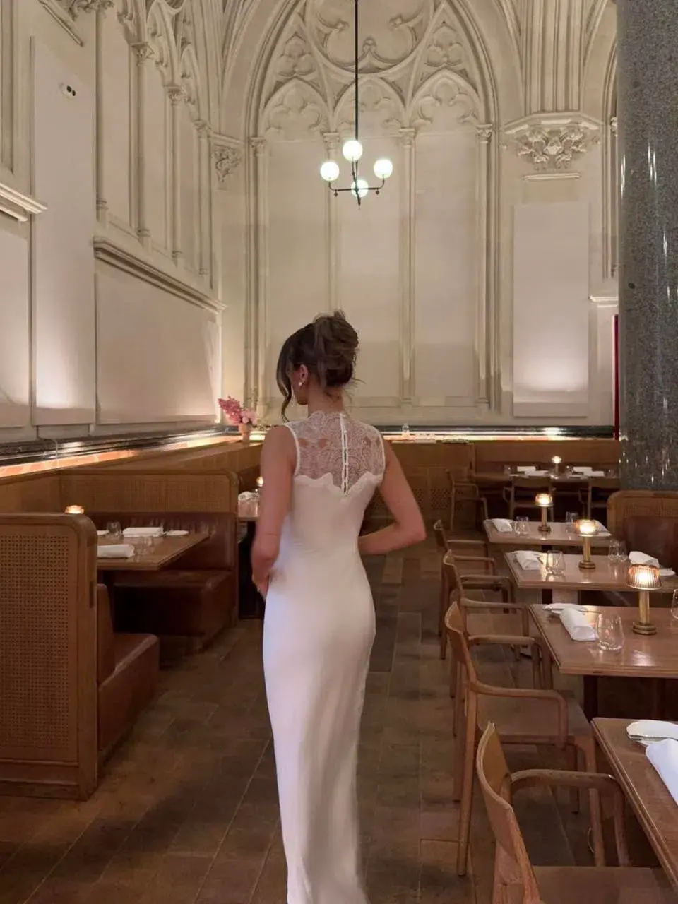 Shona Joy Jamila Lace High Neck Maxi Dress White Size 6 - Image 2