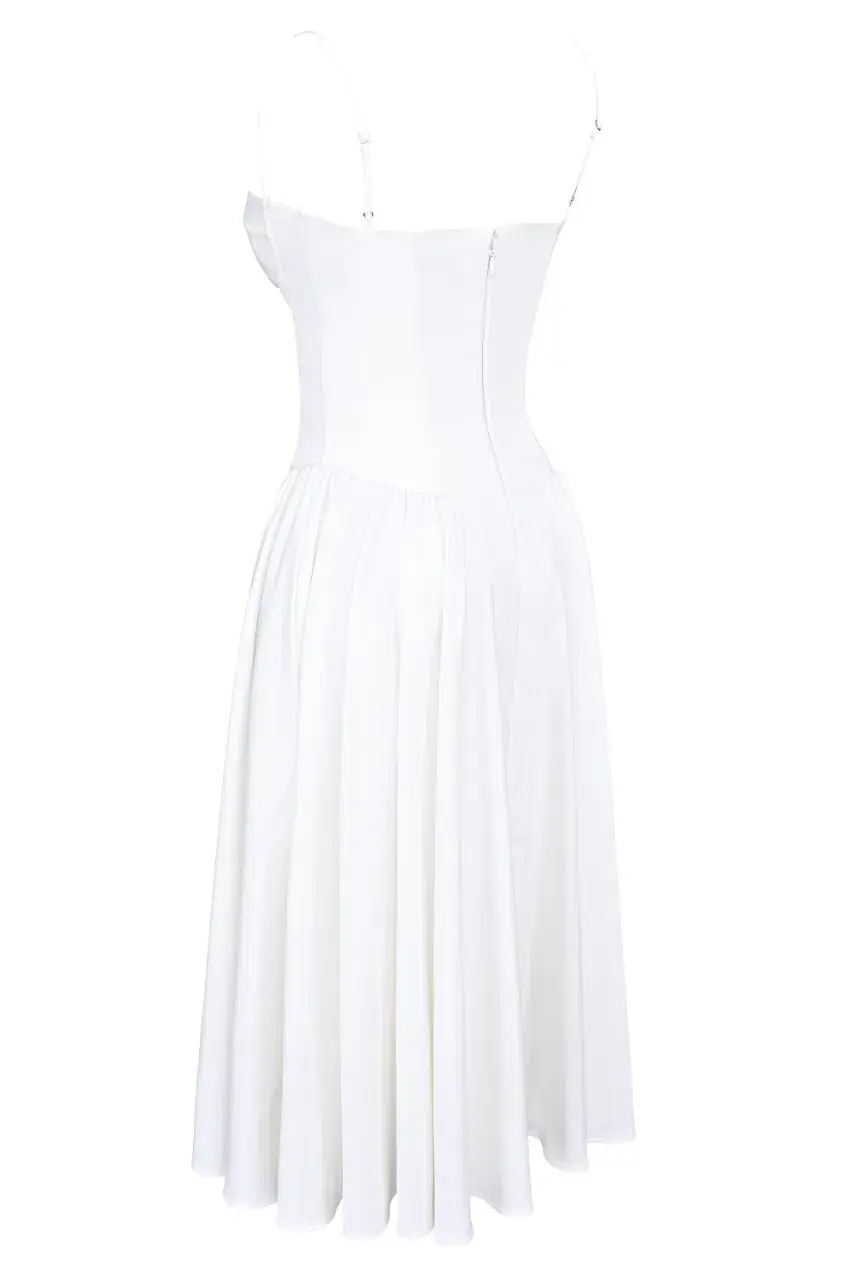 House of CB Samaria White Corset Midi Dress Size L+ Bigger Cup Size (D-E) for rent on The Volte - main image