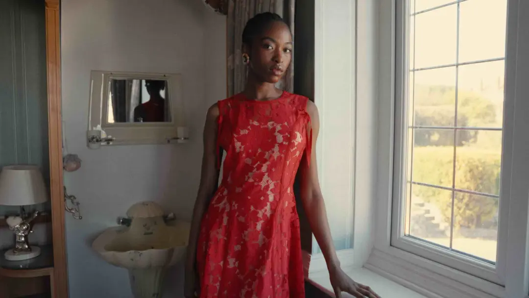 Lovaan Audrey Mini Dress Cherry Size 10 for rent on The Volte - main image