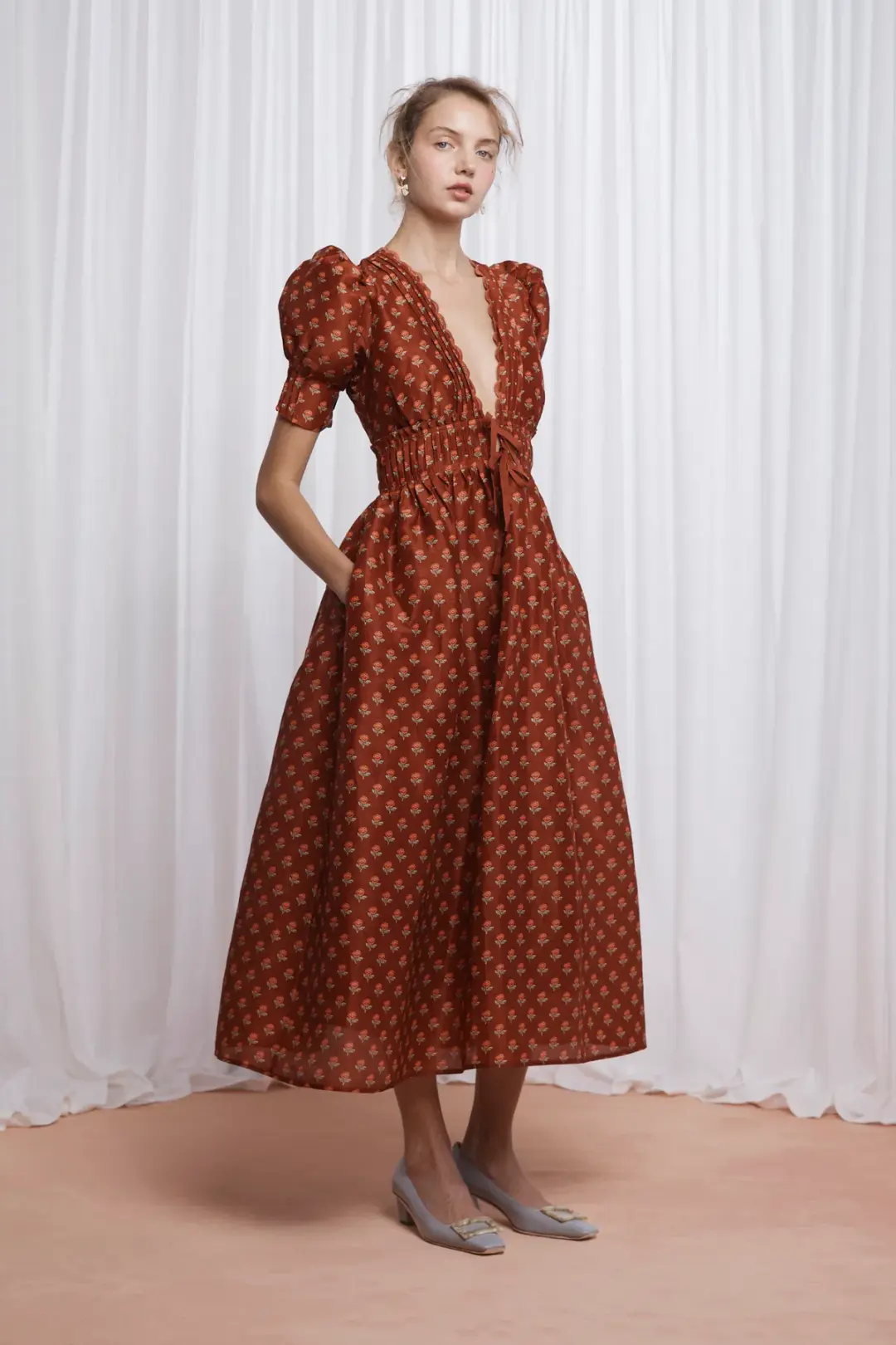 Lovaan Boehm Dress Auburn Rose Size 12 for rent on The Volte - main image