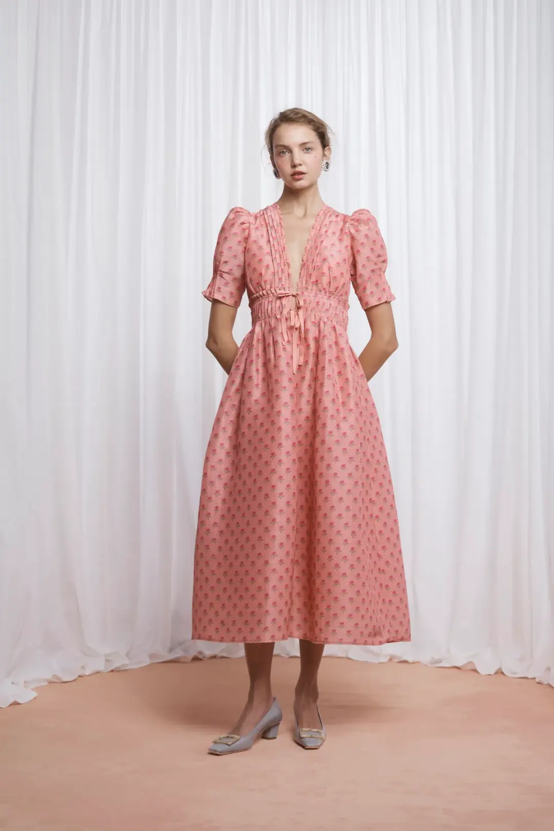 Lovaan Boehm Dress Tiny Rose Pink Size 8 for rent on The Volte - main image