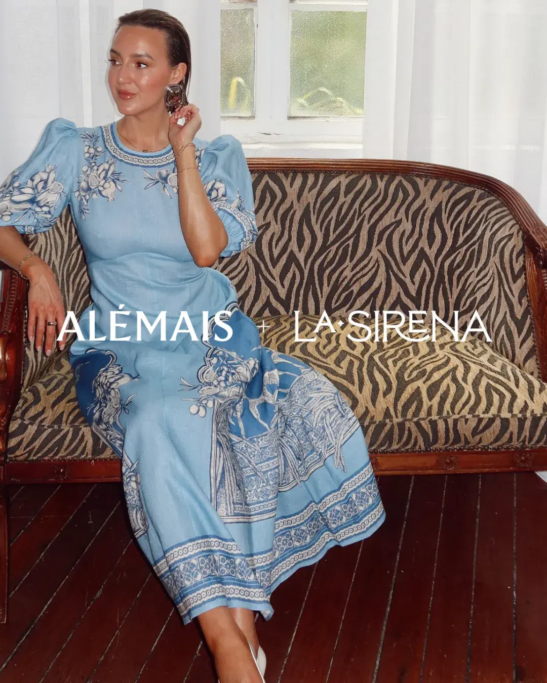 LA SIRENA EXCLUSIVE VILLA ROMANTICA MIDI DRESS Size 8 for rent on The Volte - main image