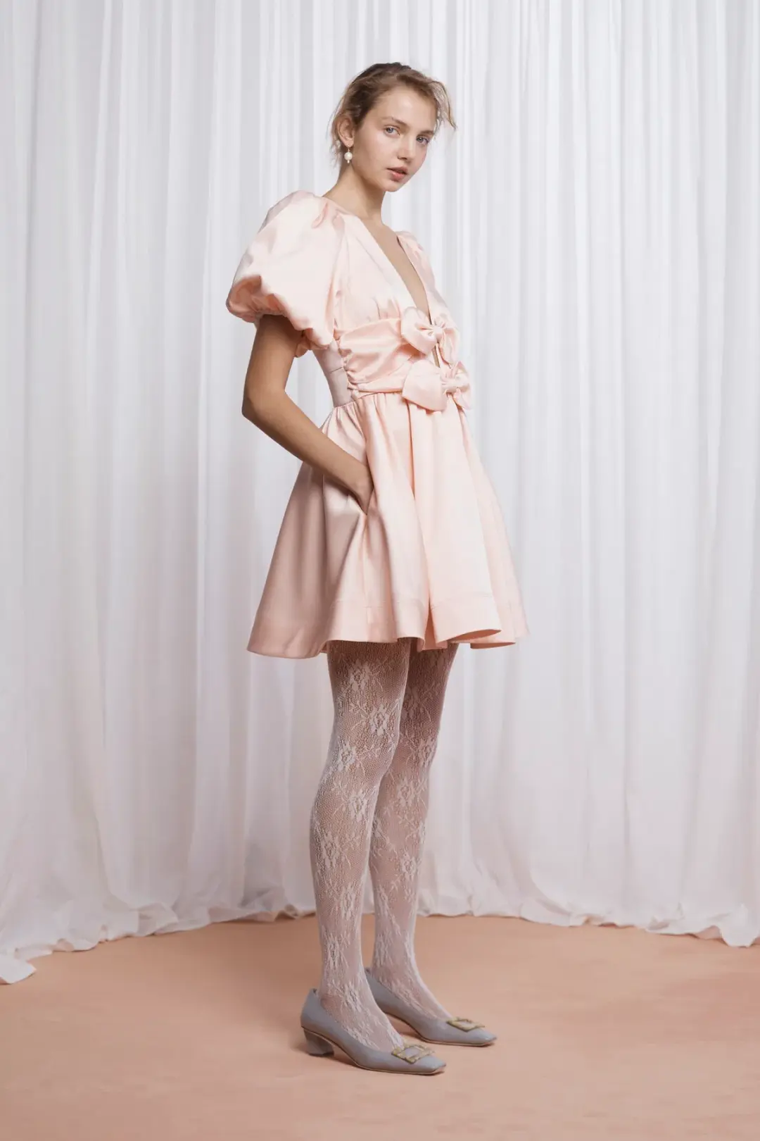 Lovaan Devon Mini Dress Pink Size 10 for rent on The Volte - main image