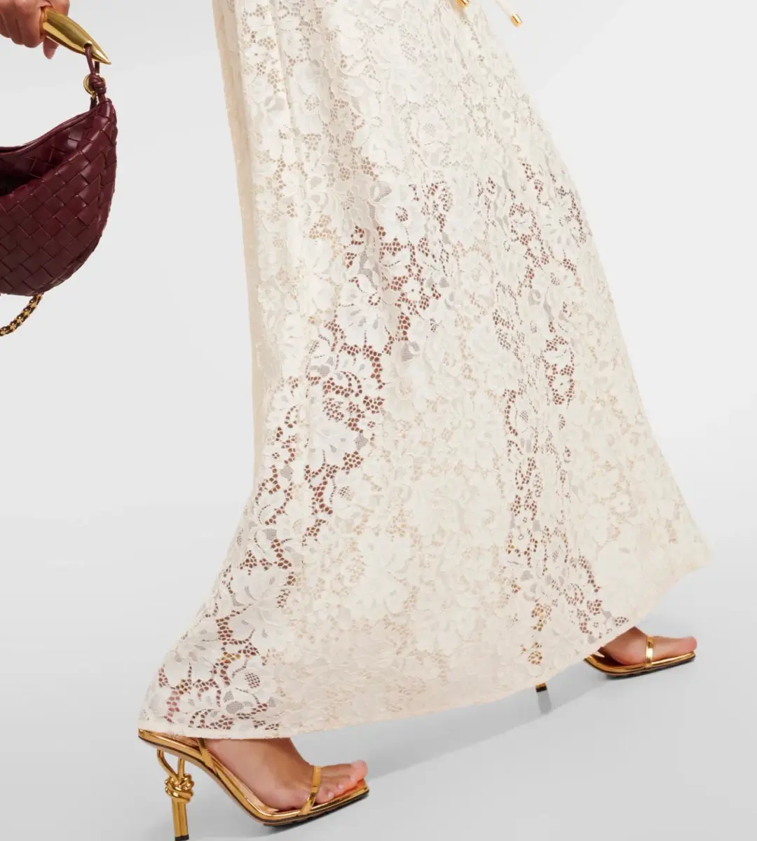 Zimmermann Matchmaker Lace Maxi Dress Cream Size 3/AU 14 for rent on The Volte - main image
