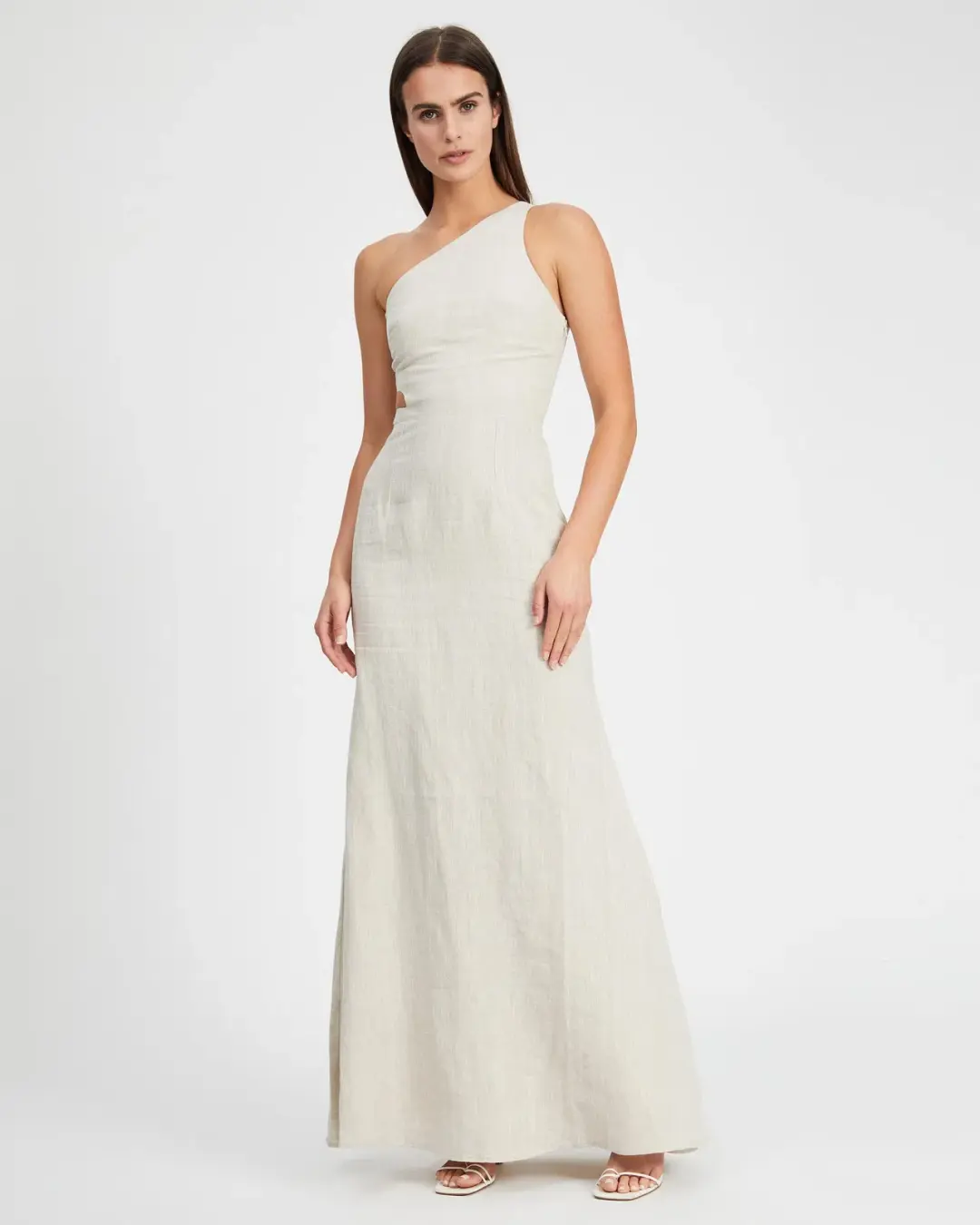 Rachel Gilbert Byron Cut Out Dress Beige Size 6 for rent on The Volte - main image