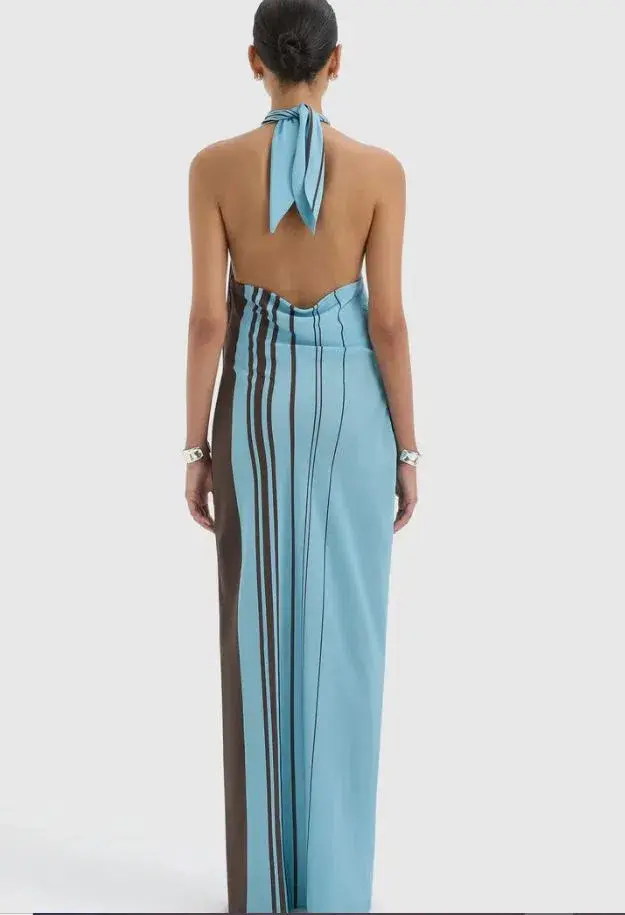 Sir Rioja Halter Scarf Maxi Dress Size 2/10 for rent on The Volte - main image