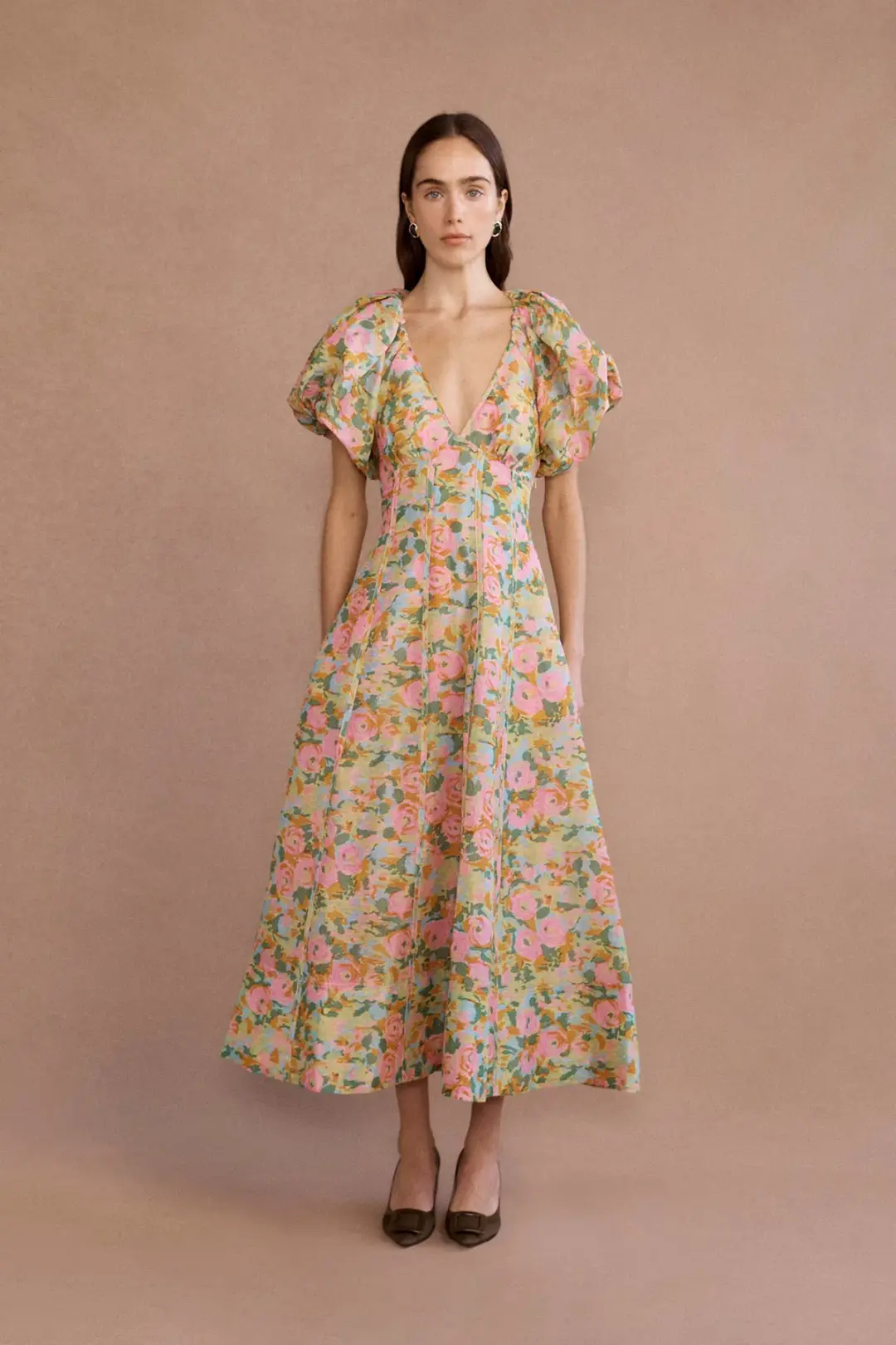 Lovaan Lorna Dress Sienna Floral Size 10 for rent on The Volte - main image
