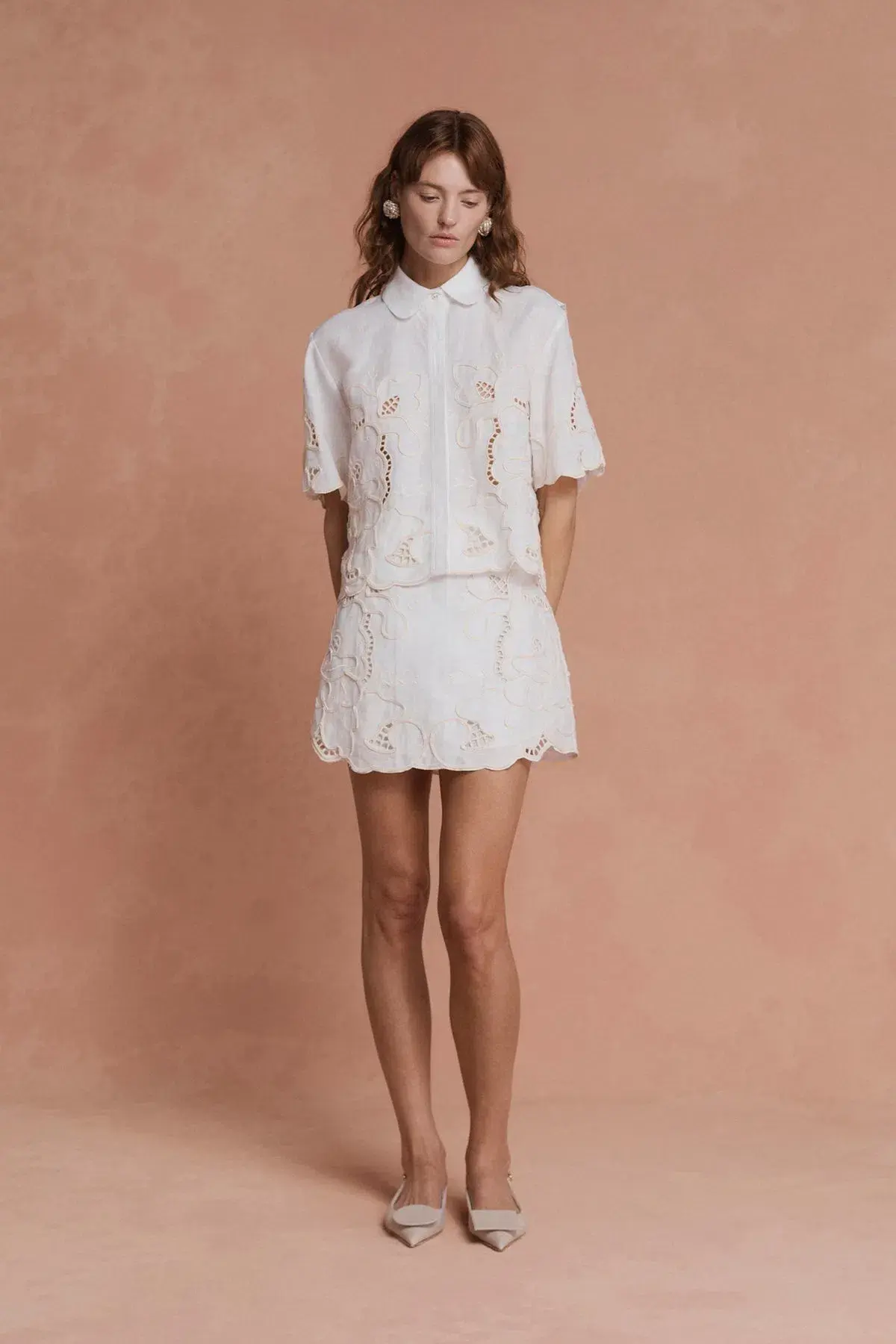 Lovaan Milicent Skirt White Size 8 - Image 1