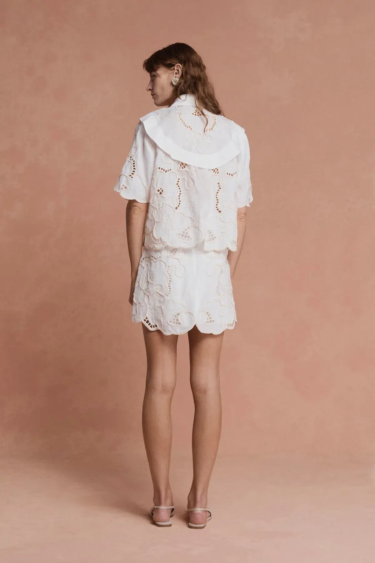 Lovaan Milicent Skirt White Size 8 - Image 4