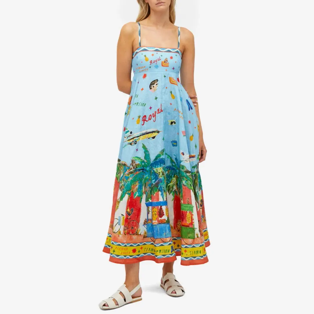 ALEMAIS All Aboard Midi Sundress Size 10 Au for rent on The Volte - main image
