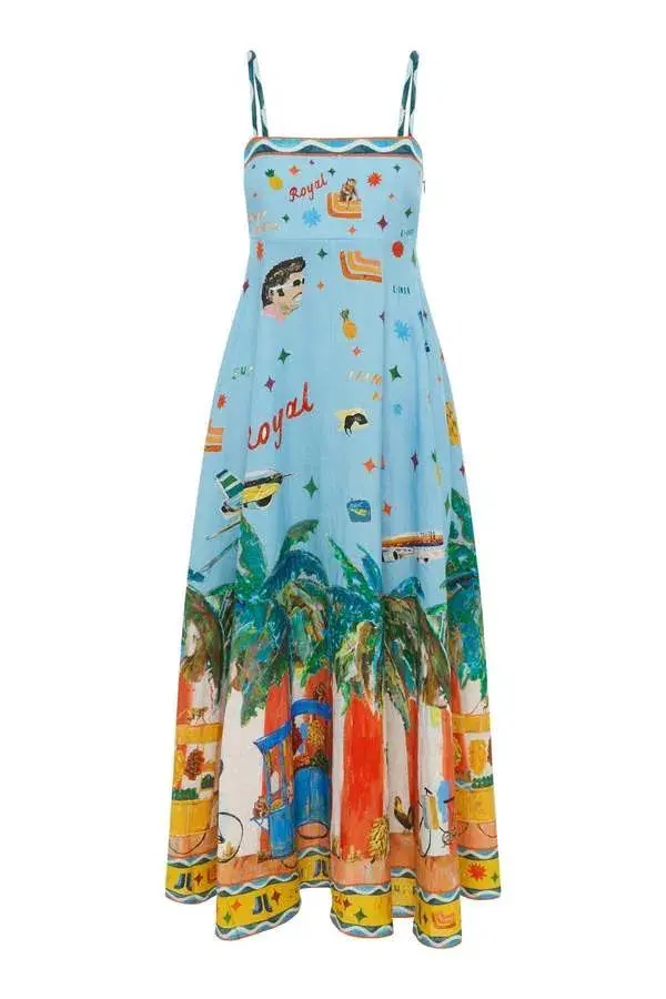 ALEMAIS All Aboard Midi Sundress Size 10 Au for rent on The Volte - main image