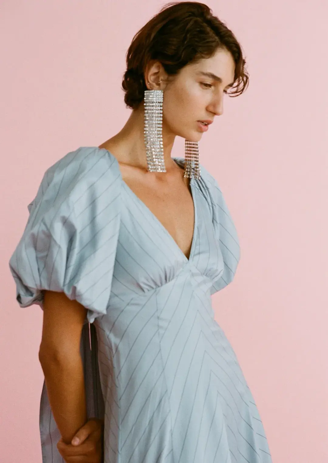 Lovaan Tess Dress Blueberry Stripe Size 8 for rent on The Volte - main image