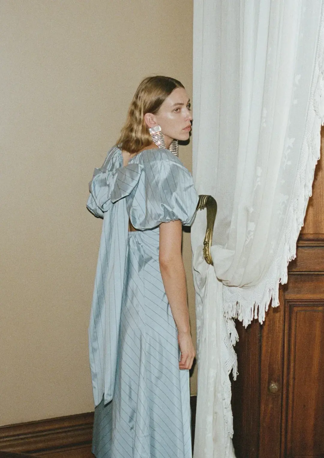 Lovaan Tess Dress Blueberry Stripe Size 12 for rent on The Volte - main image