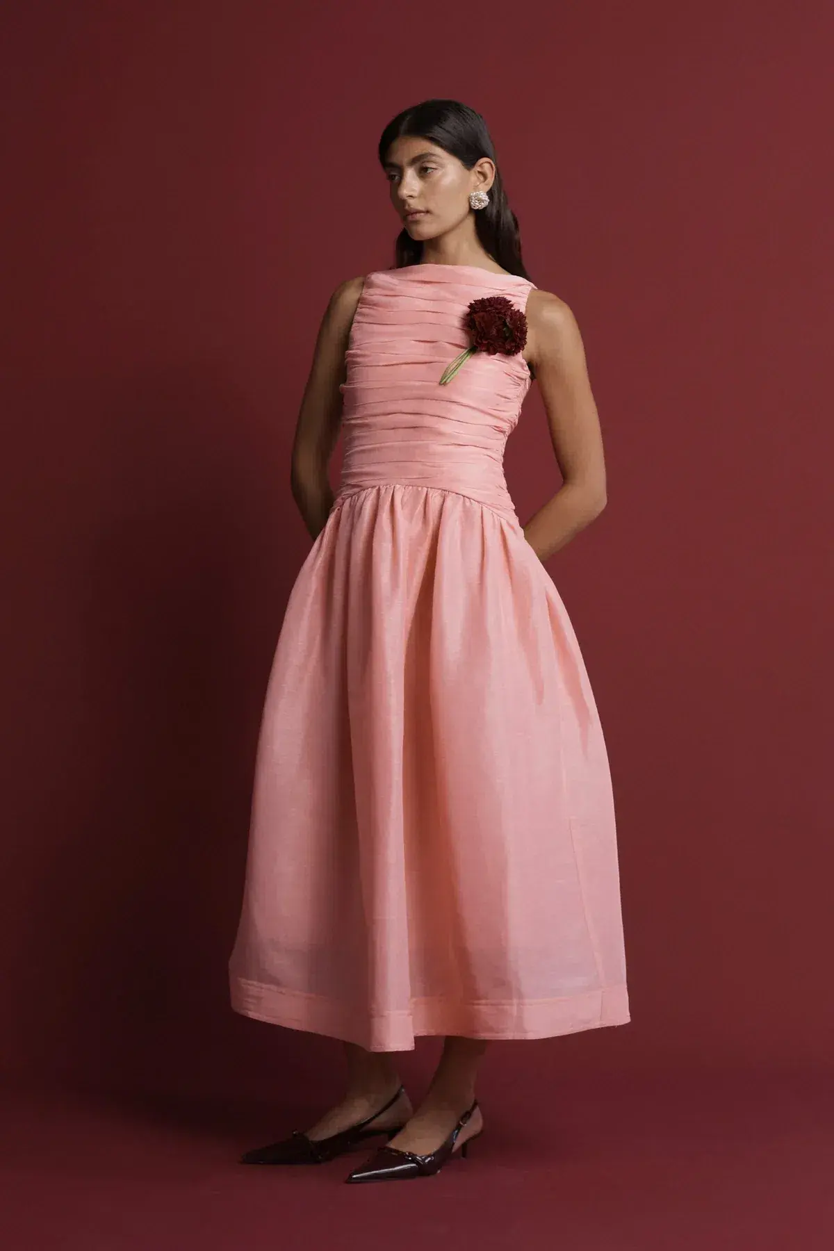Lovaan Val Dress Sherbert Pink Size 12 - Image 2