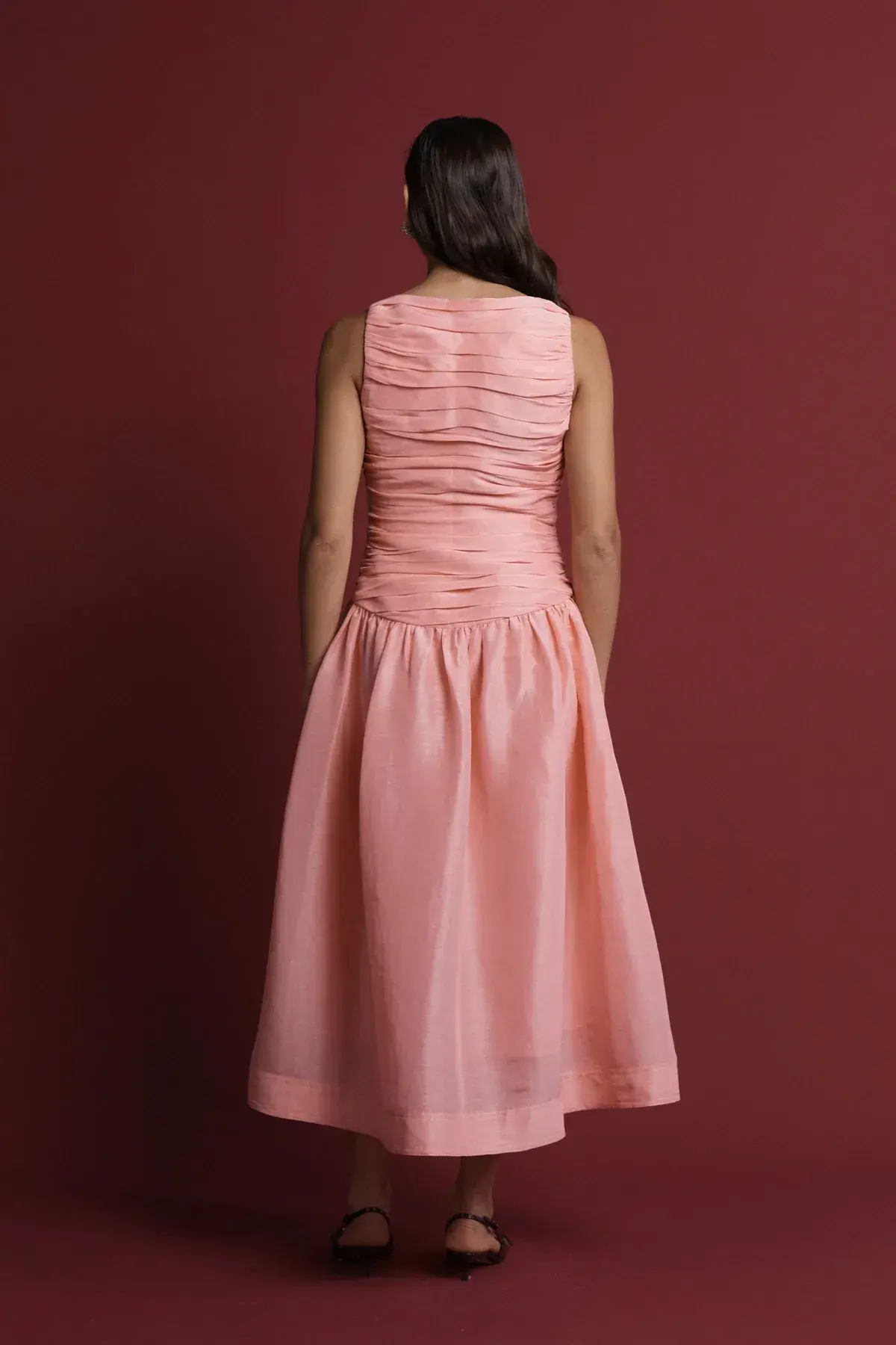 Lovaan Val Dress Sherbert Pink Size 12 - Image 3