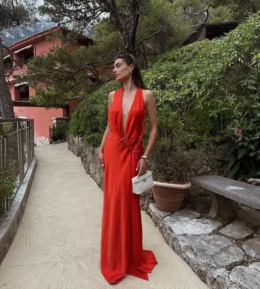 Misha Harlow satin dress - Image 1