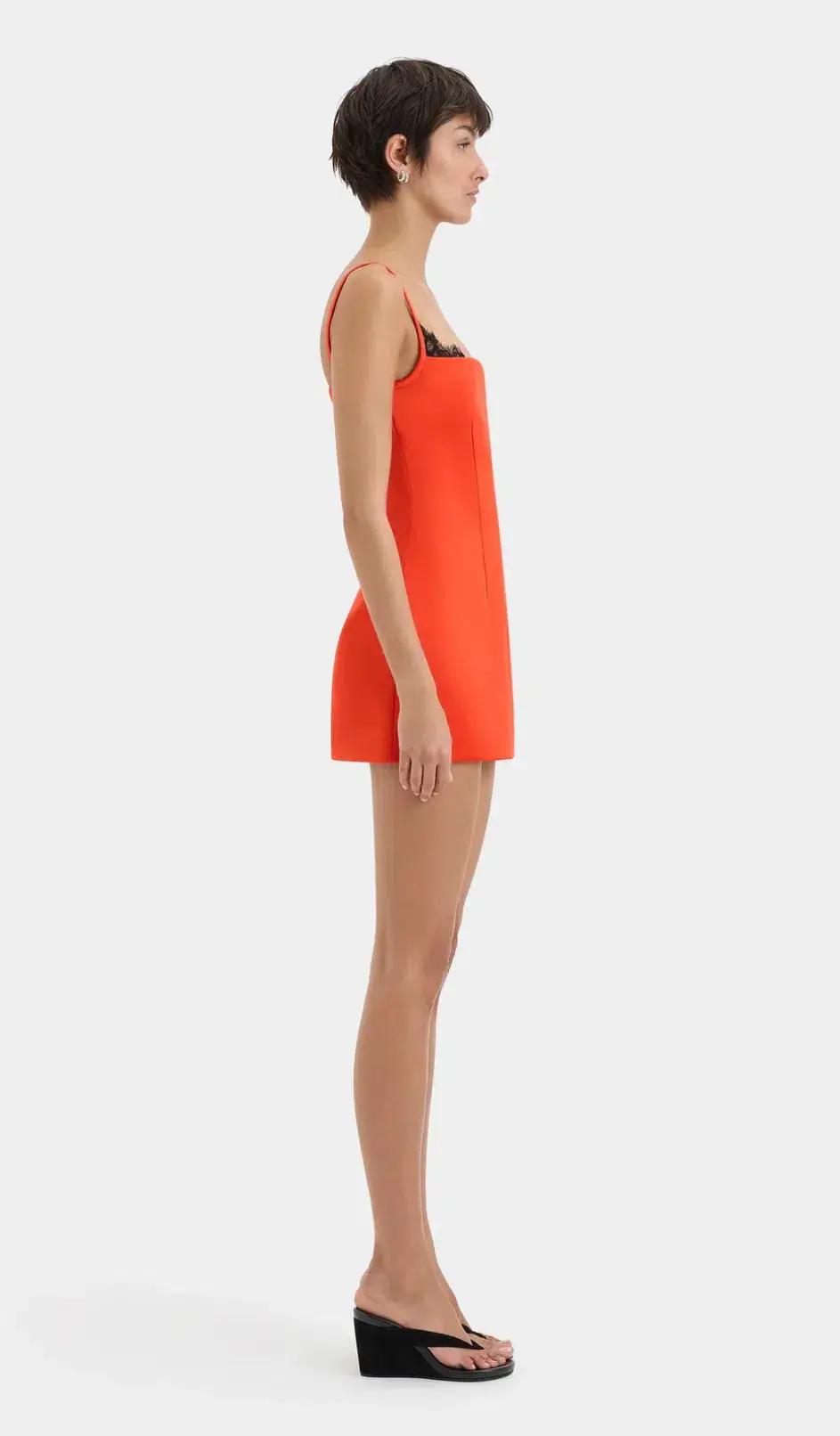 Sir Poppy Contoured Mini Dress Tangerine Size 0 / Aus 8 for rent on The Volte - main image