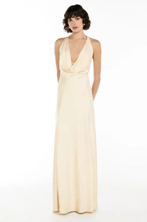 Manning Cartell Charmed Cowl Slip Dress Champagne Size AU 6 for rent on The Volte - main image