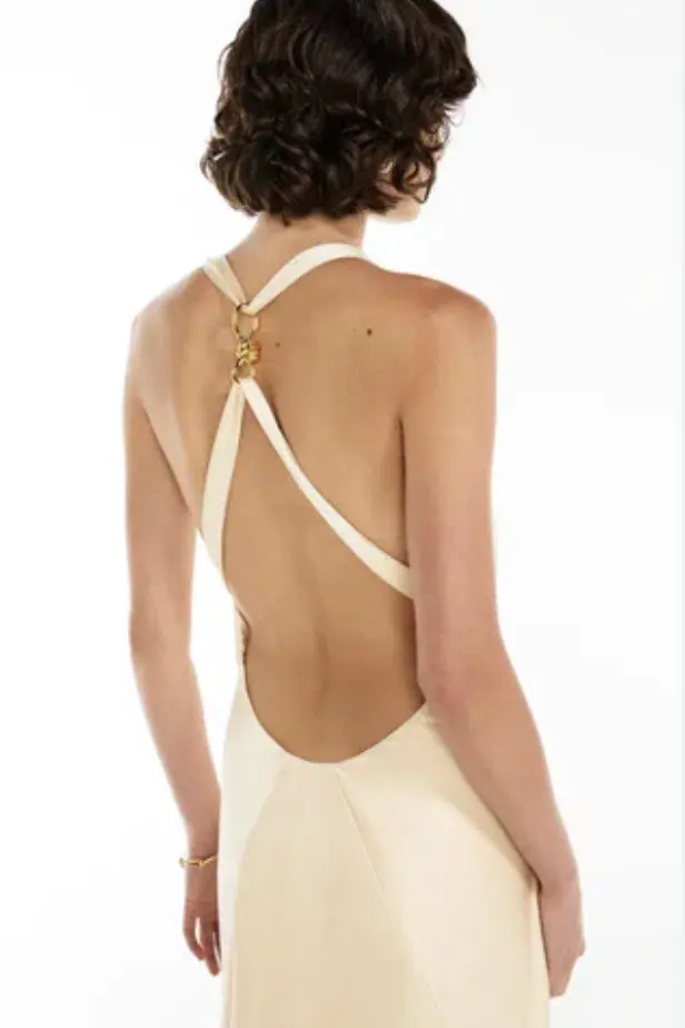 Manning Cartell Charmed Cowl Slip Dress Champagne Size AU 6 for rent on The Volte - main image