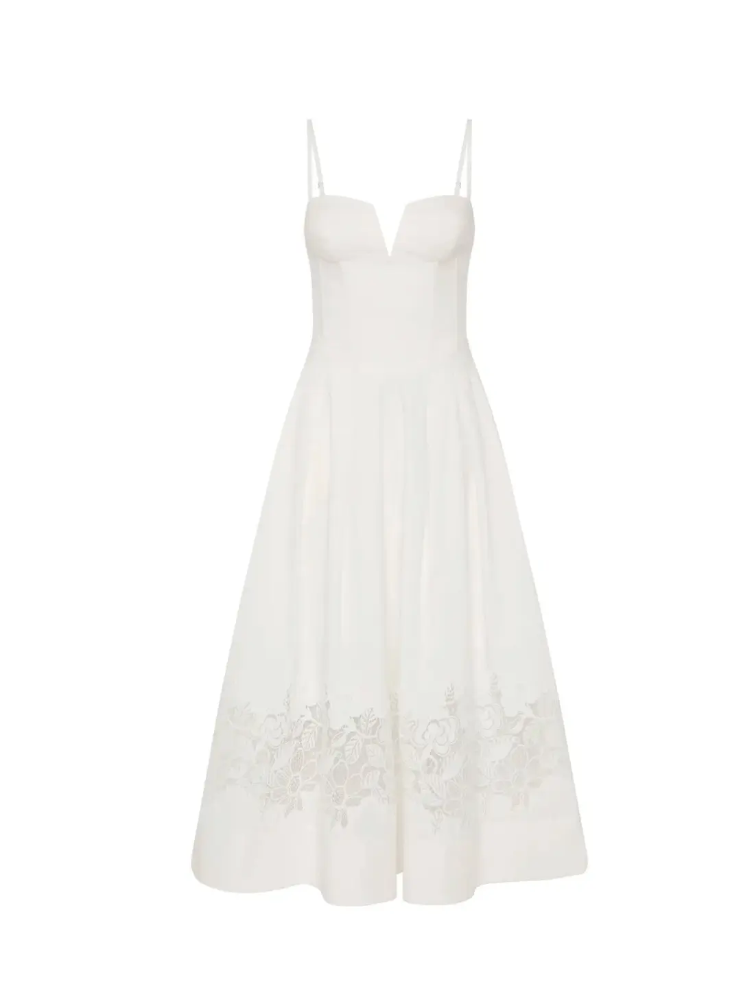 Rebecca Vallance Montreux Midi Dress White Size 12 for rent on The Volte - main image