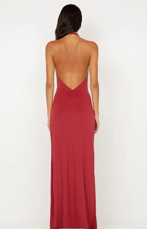 Bec and Bridge Susie Plunge Maxi Dress in Cherry Size 8 - Image 1