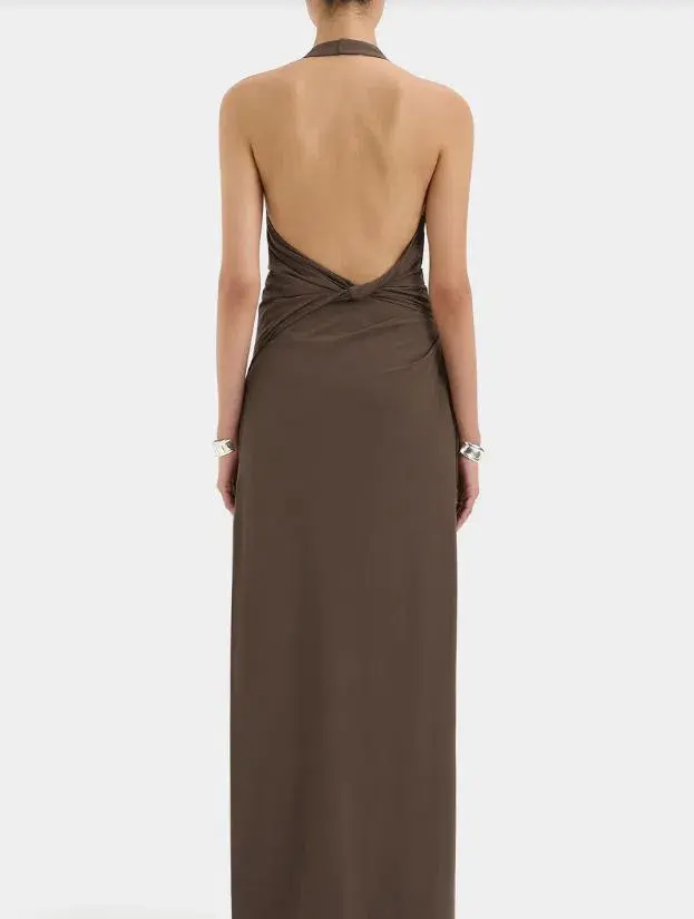 Sir Sol Halter Gown in Mocha Size 0/6 for rent on The Volte - main image