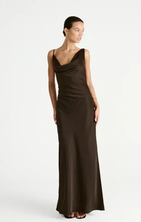 Charcoal Adley Maxi Dress (Chocolate) size 8 for rent on The Volte - main image