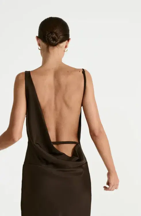 Charcoal Adley Maxi Dress (Chocolate) size 8 for rent on The Volte - main image