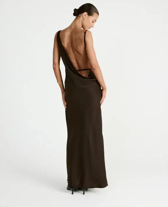 Charcoal Adley Maxi Dress (Chocolate) size 8 - Image 1