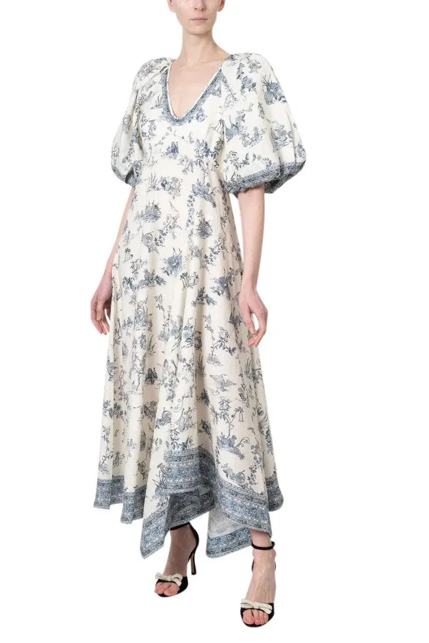 ALEMAIS Casa Midi Dress Print 8 AU for rent on The Volte - main image