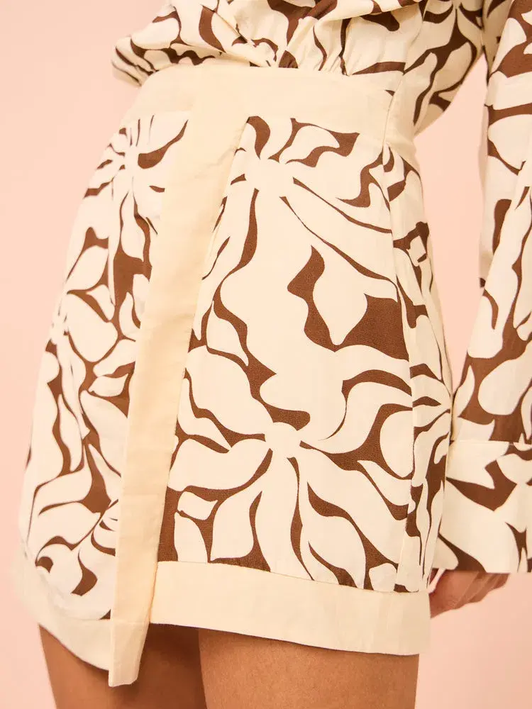 Mon Renn High Tide Mini Dress In High Tide Coffee Size 6 - Image 2