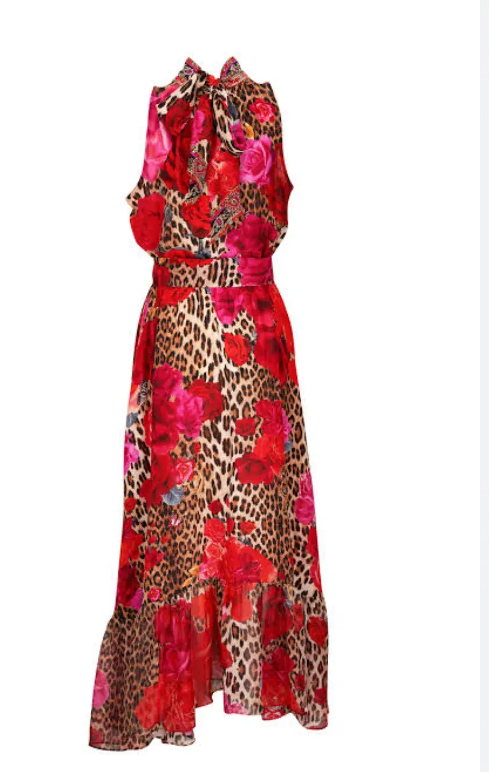 Camilla - NECKTIE DRESS WITH ELASTICATED WAIST HEART LIKE A WILDFLOWER - Image 3