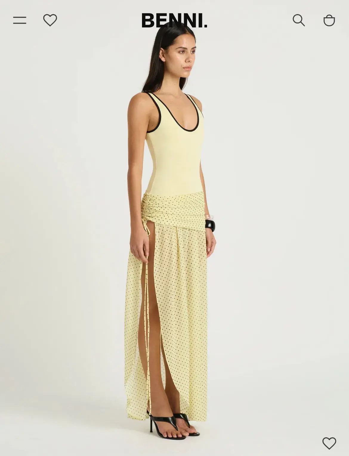 Benni Addison Maxi in Butter Polka Dot - Image 2