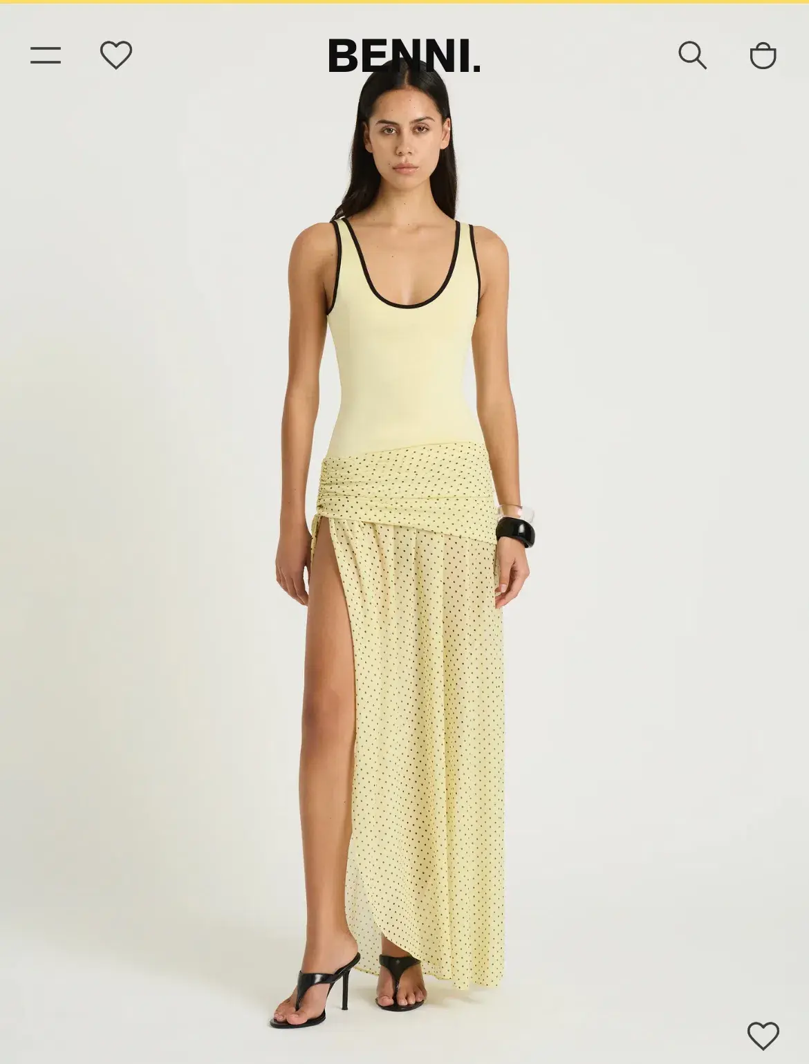 Benni Addison Maxi in Butter Polka Dot - Image 1