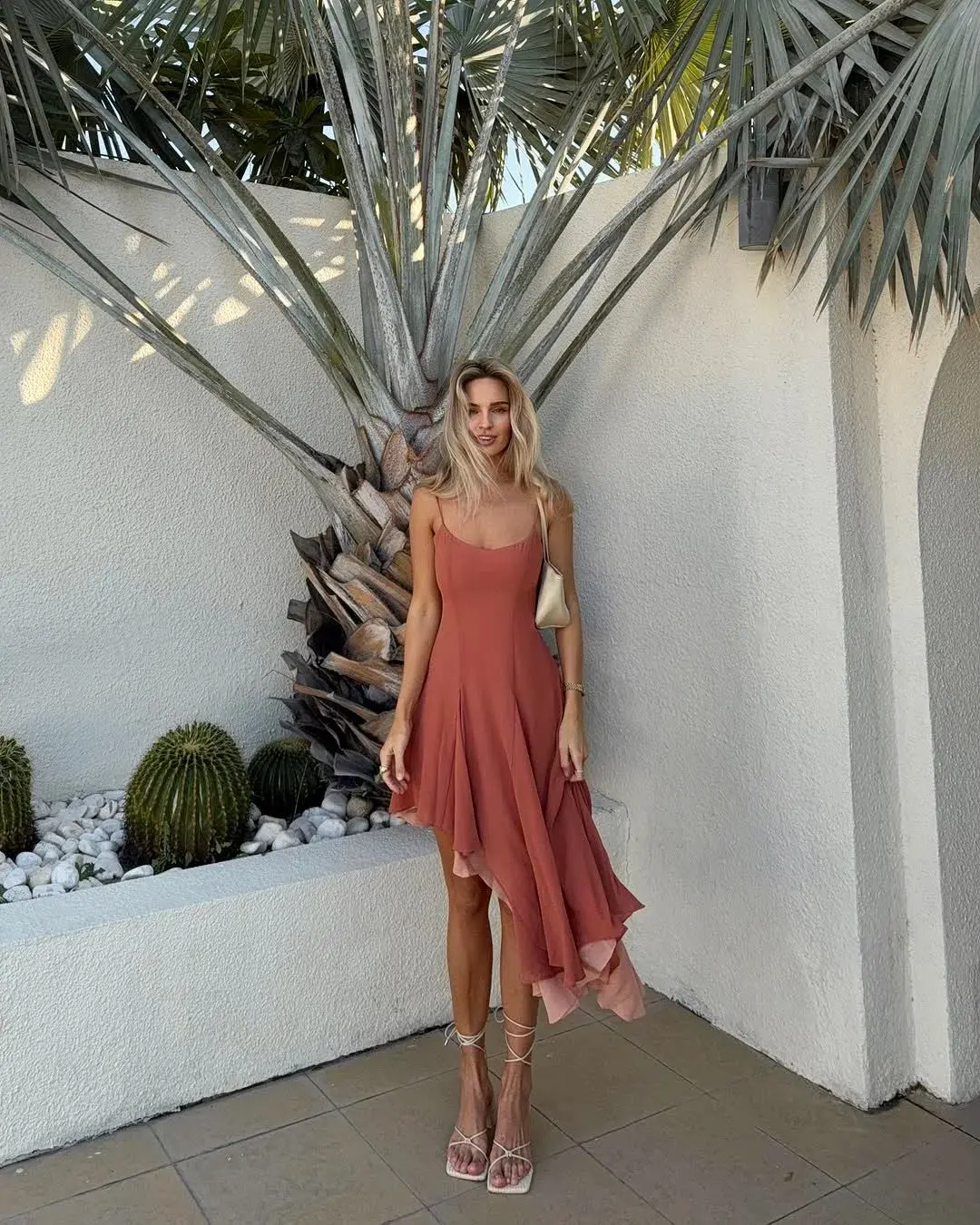 Arcina Ori DANA DRESS PEACH Size S for rent on The Volte - main image