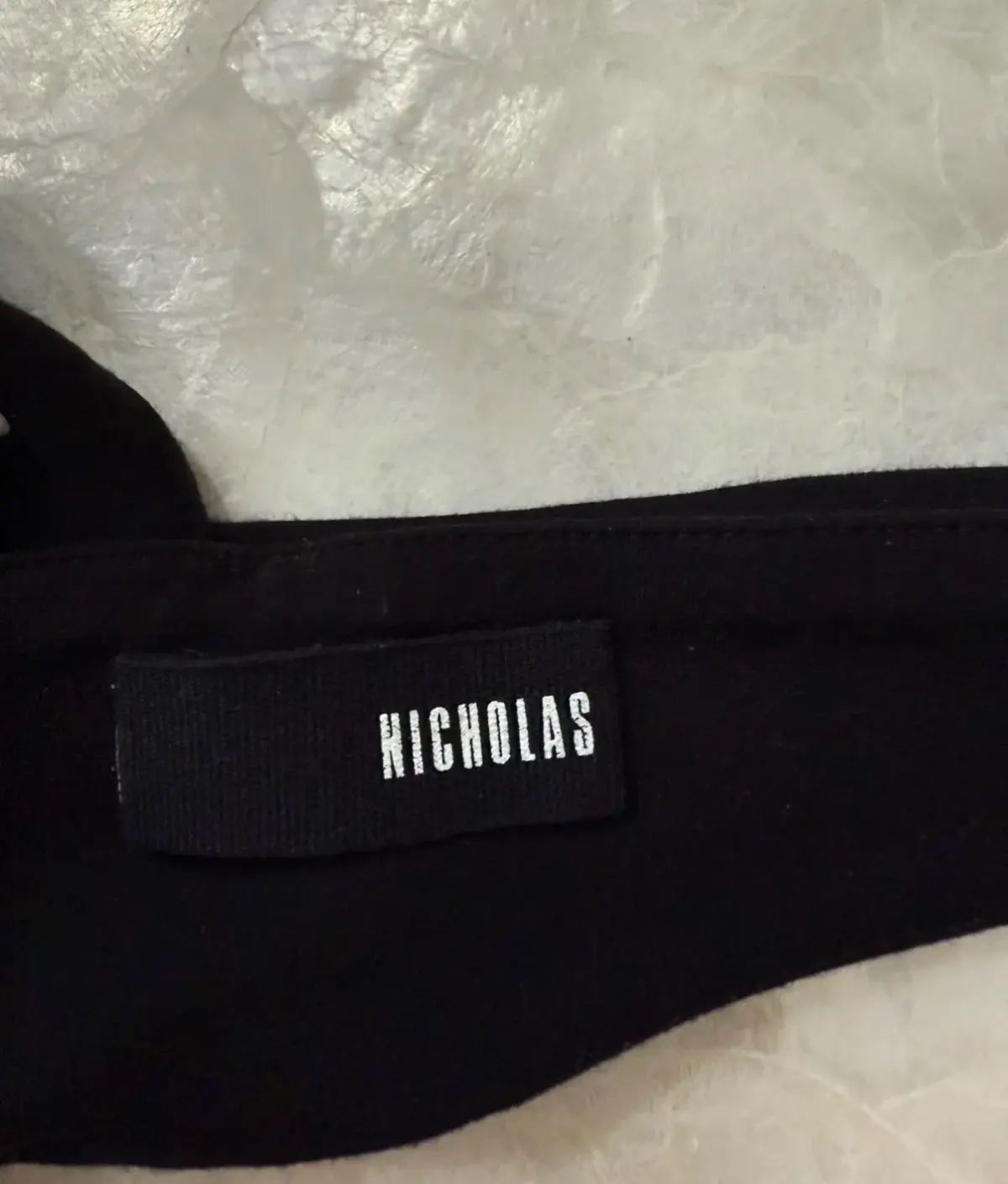 NICHOLAS Event Cross Over Poly-Blend Dress in Black Size 10 - Image 3