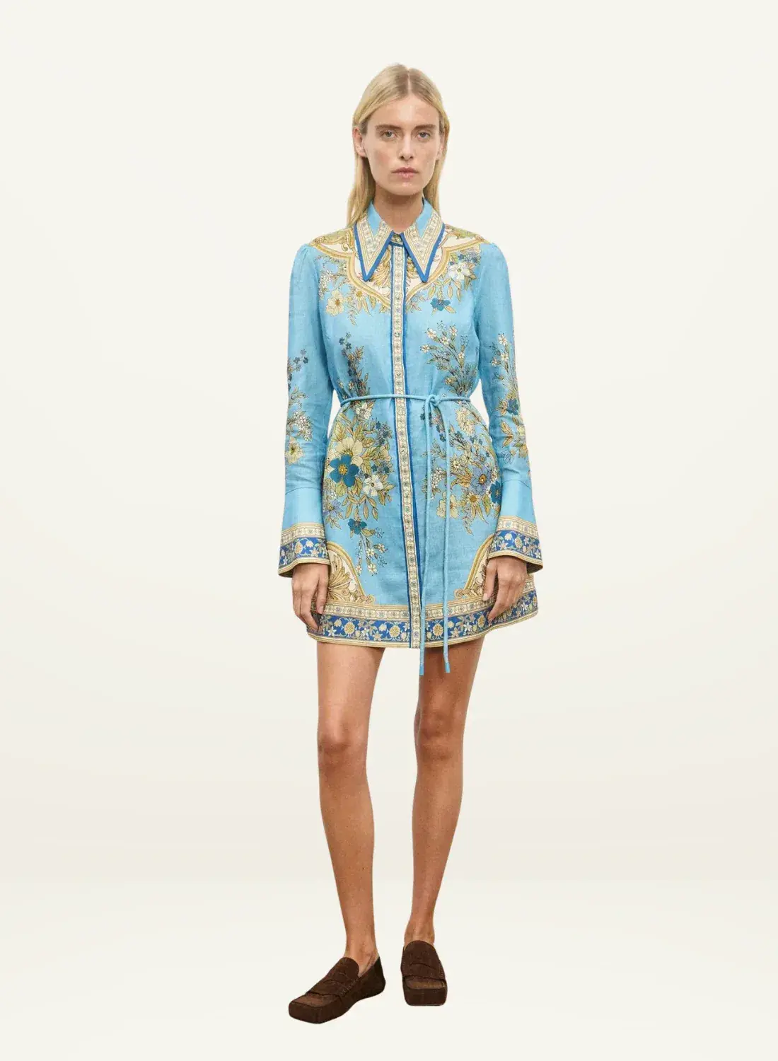 Alemais Cassie Mini Dress Blue Size 12 - Image 1