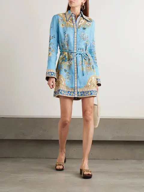 Alemais Cassie Mini Dress Blue Size 12 - Image 3