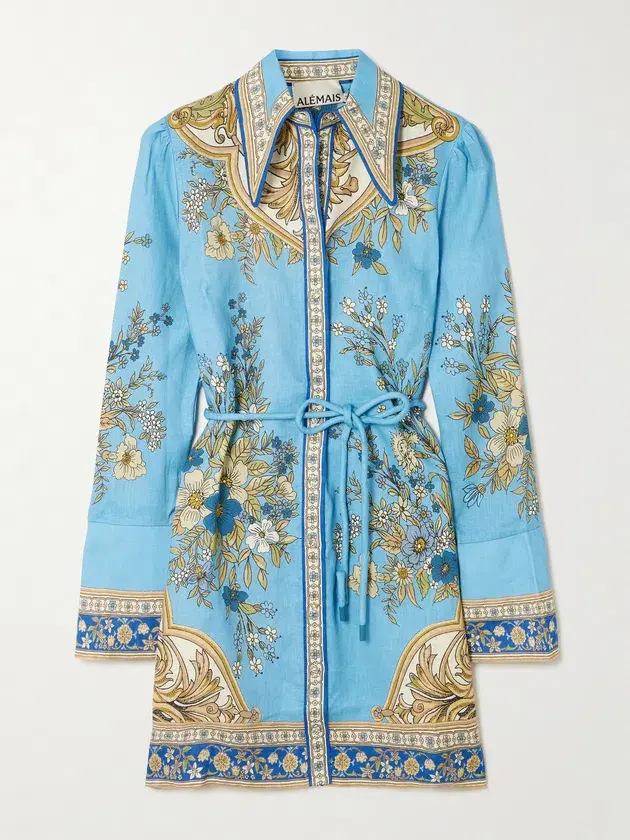 Alemais Cassie Mini Dress Blue Size 12 - Image 6