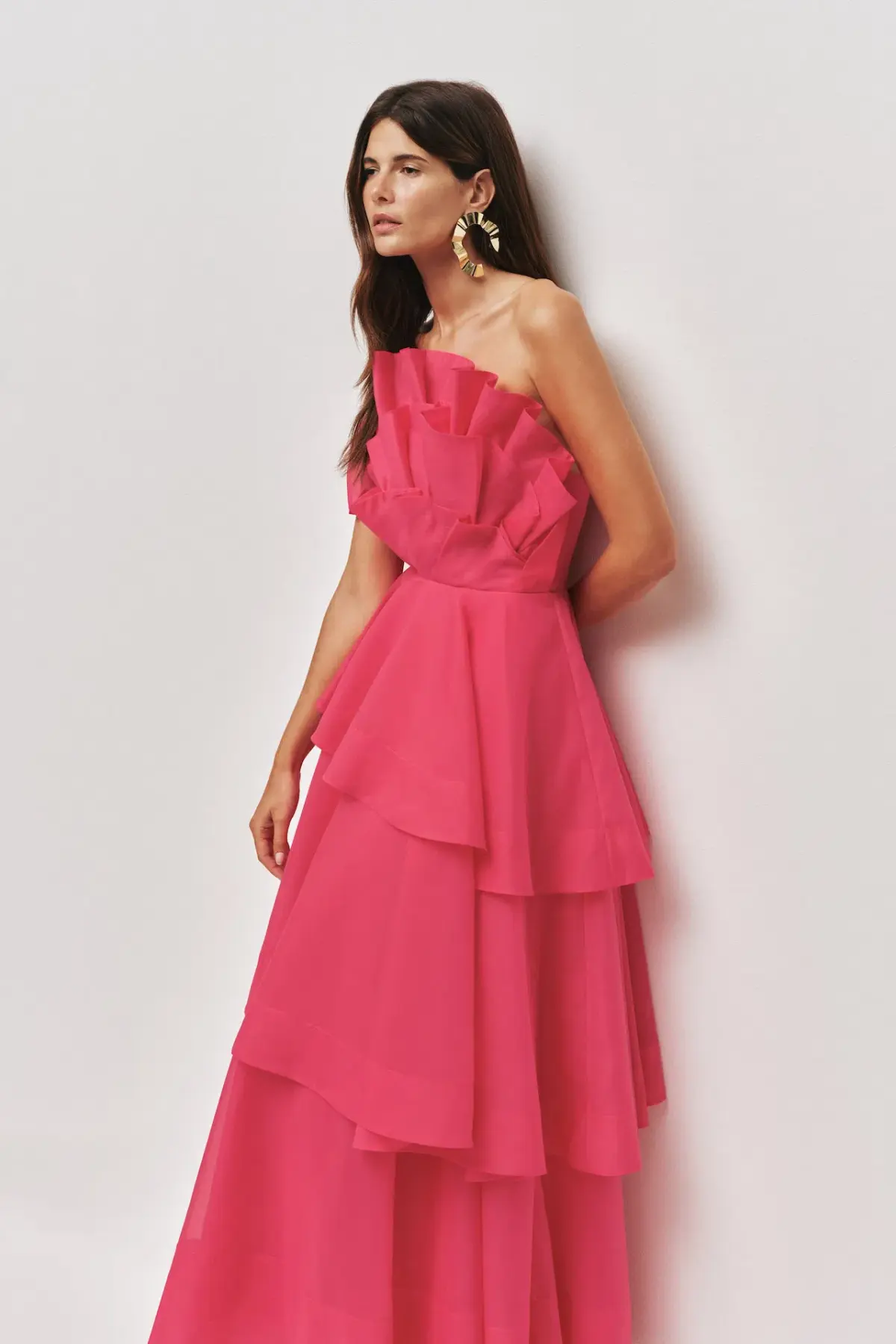Aje Selestia Maxi Gown in Pink Magenta Size 8 - Image 2