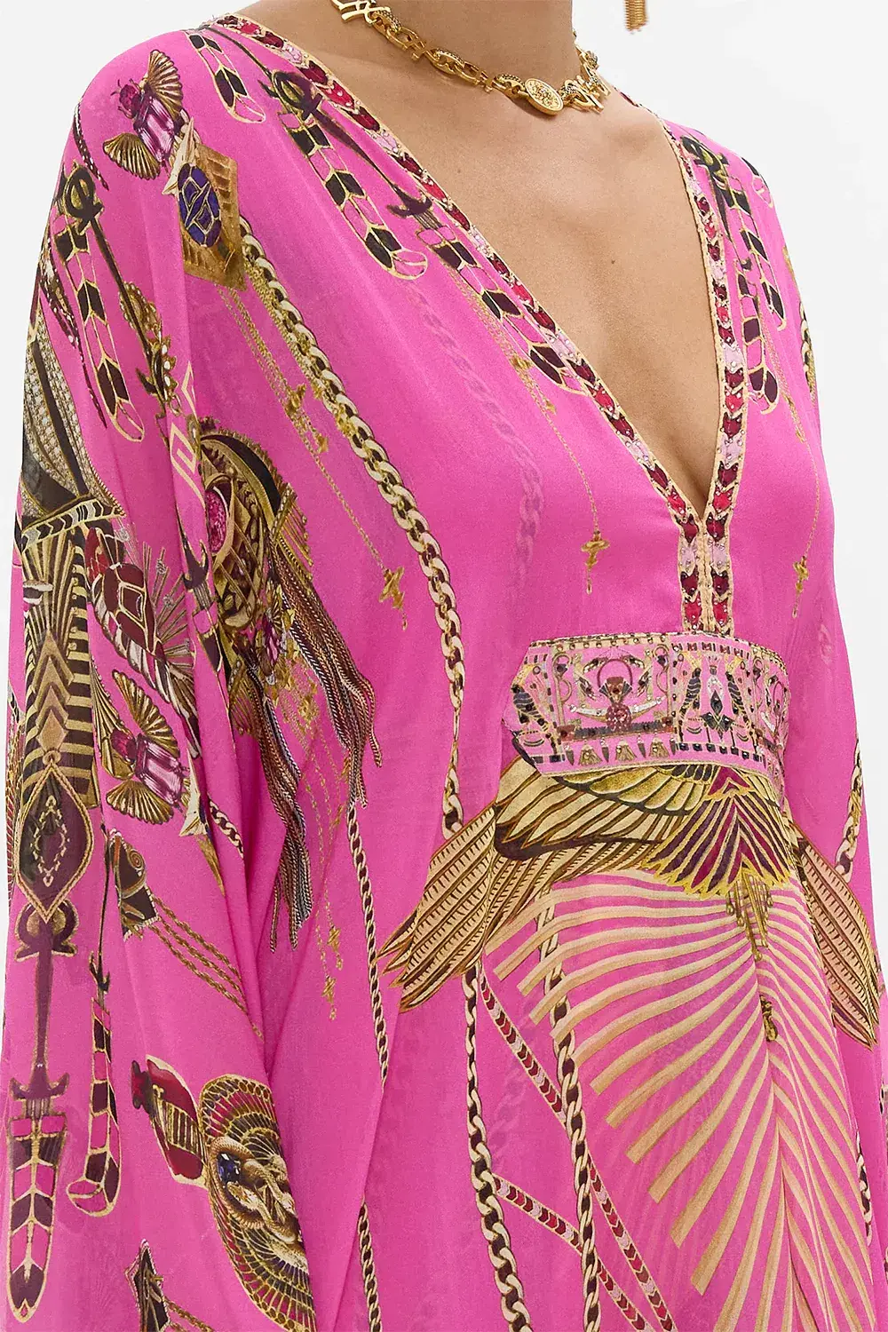 Camilla Long Kaftan With Waist Detail Song Of The Scarab size O/S - Image 6