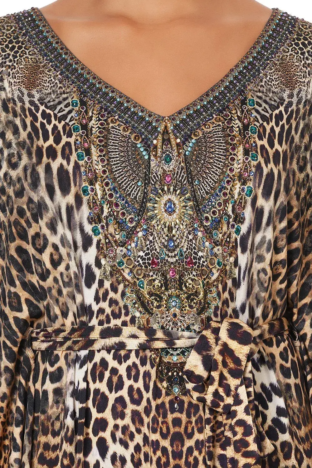 Camilla V Neck Jersey Short Kaftan With Tie Call Of The Cathedral size OS - Image 9