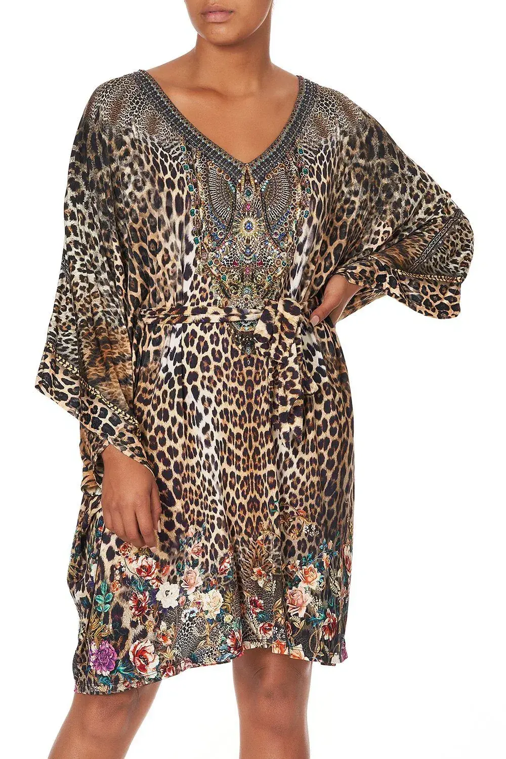 Camilla V Neck Jersey Short Kaftan With Tie Call Of The Cathedral size OS - Image 8