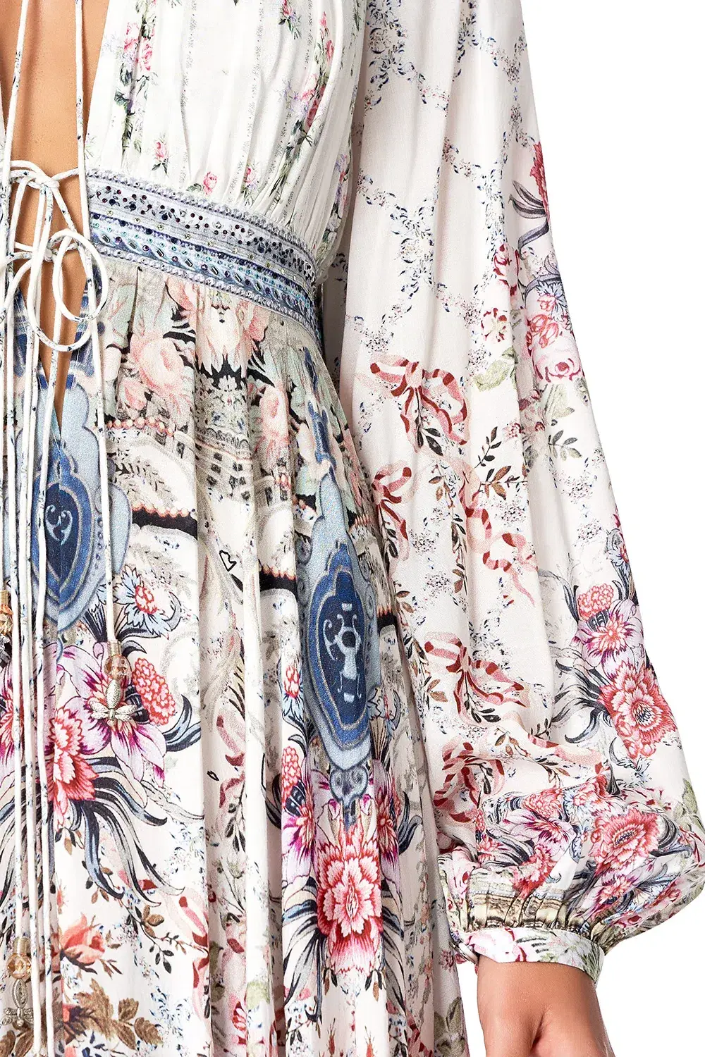 Camilla Peasant Dress With Tie Front Southern Belle size XXL - Image 10