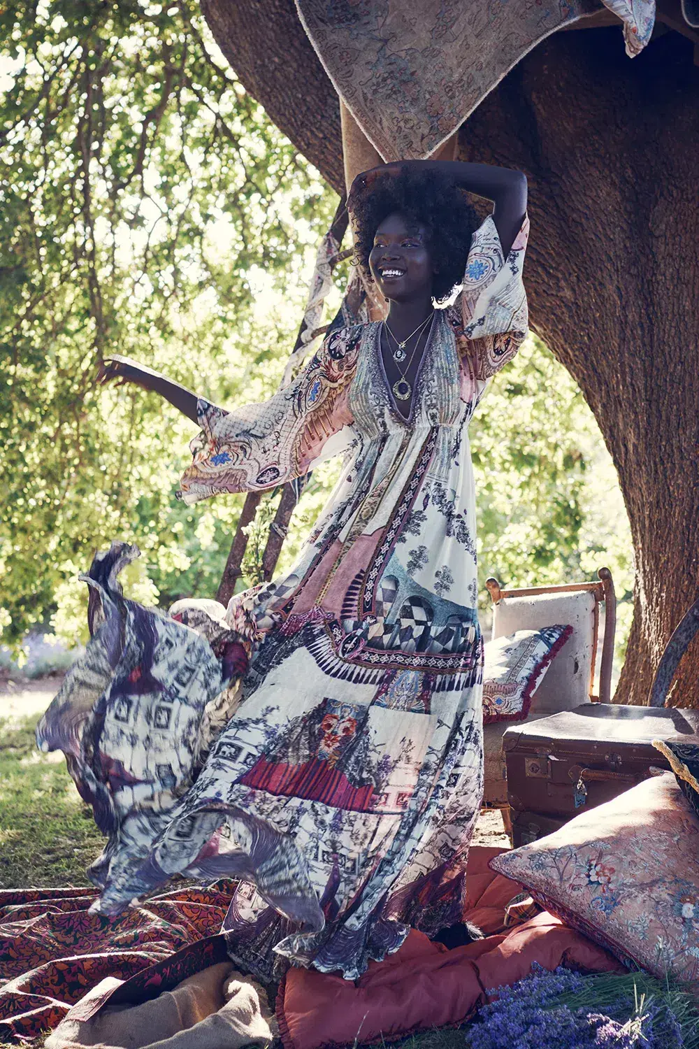 Camilla Gathered Panel Dress Violet City size XXL - Image 2