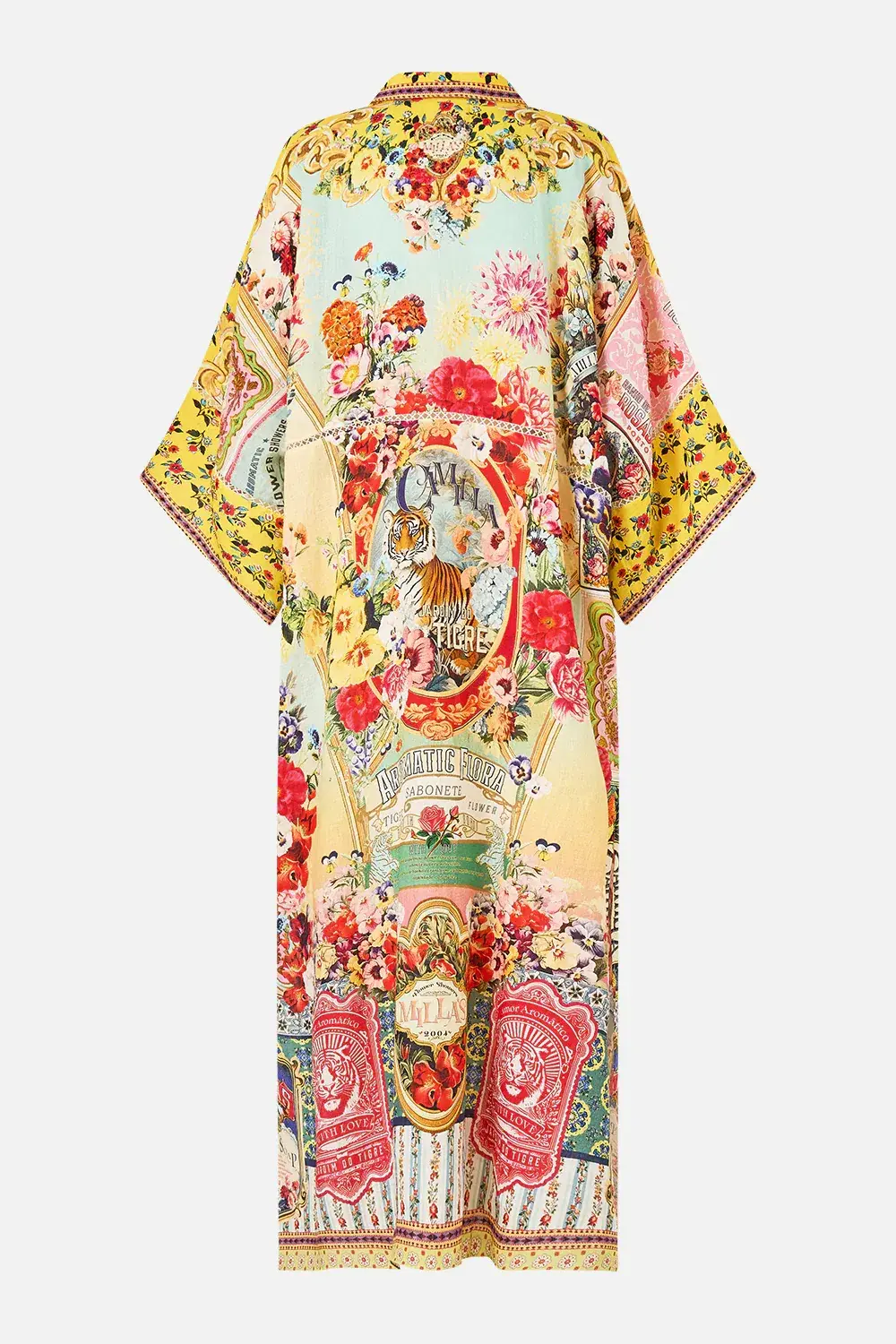 Camilla Deep V Kaftan With Cut-Out Detail Aromatic Tiger Flower size XL/XXL - Image 7