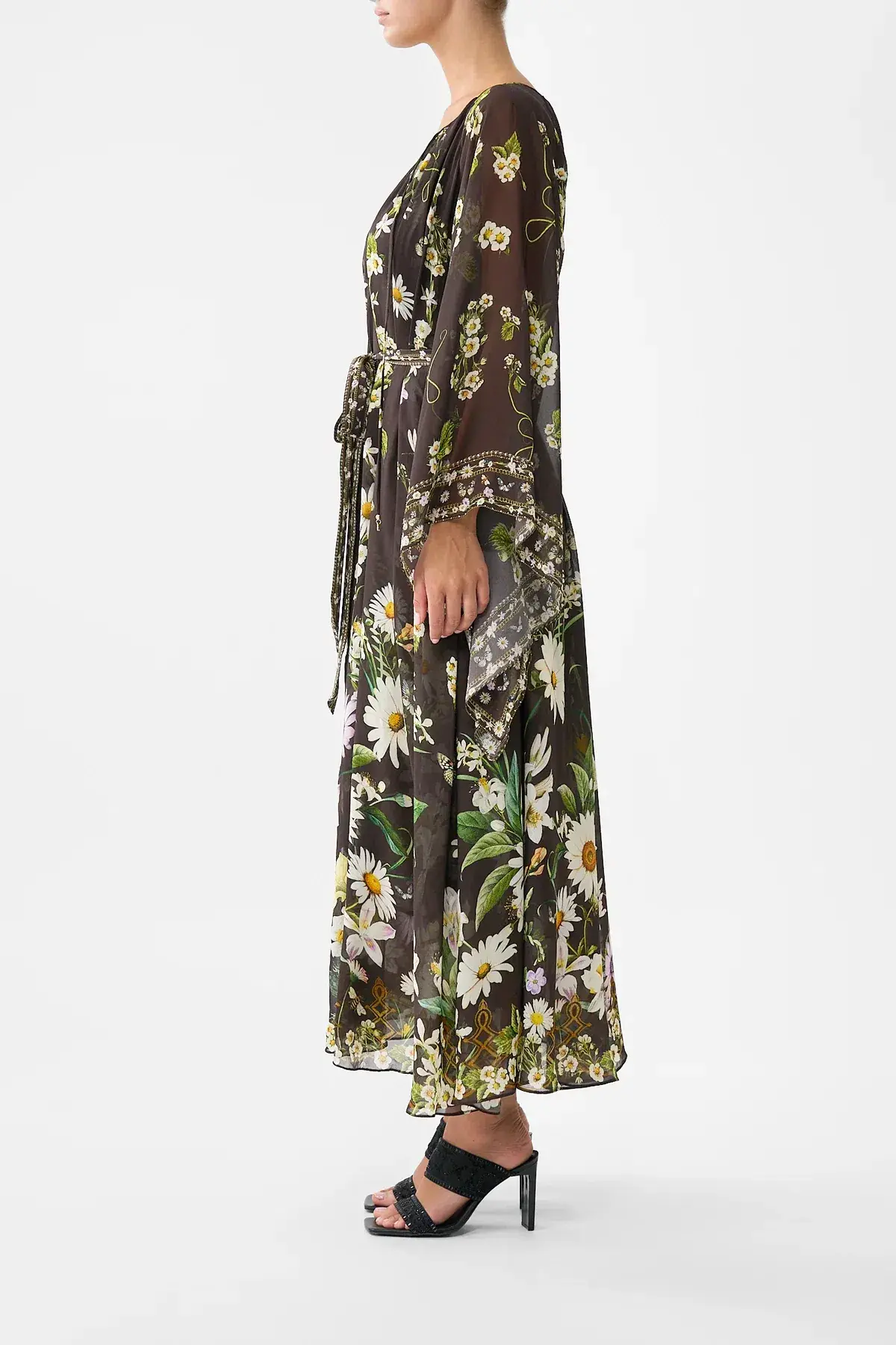 Camilla Long Dress With Handkerchief Sleeve Dish It, Daisy OS - Image 4