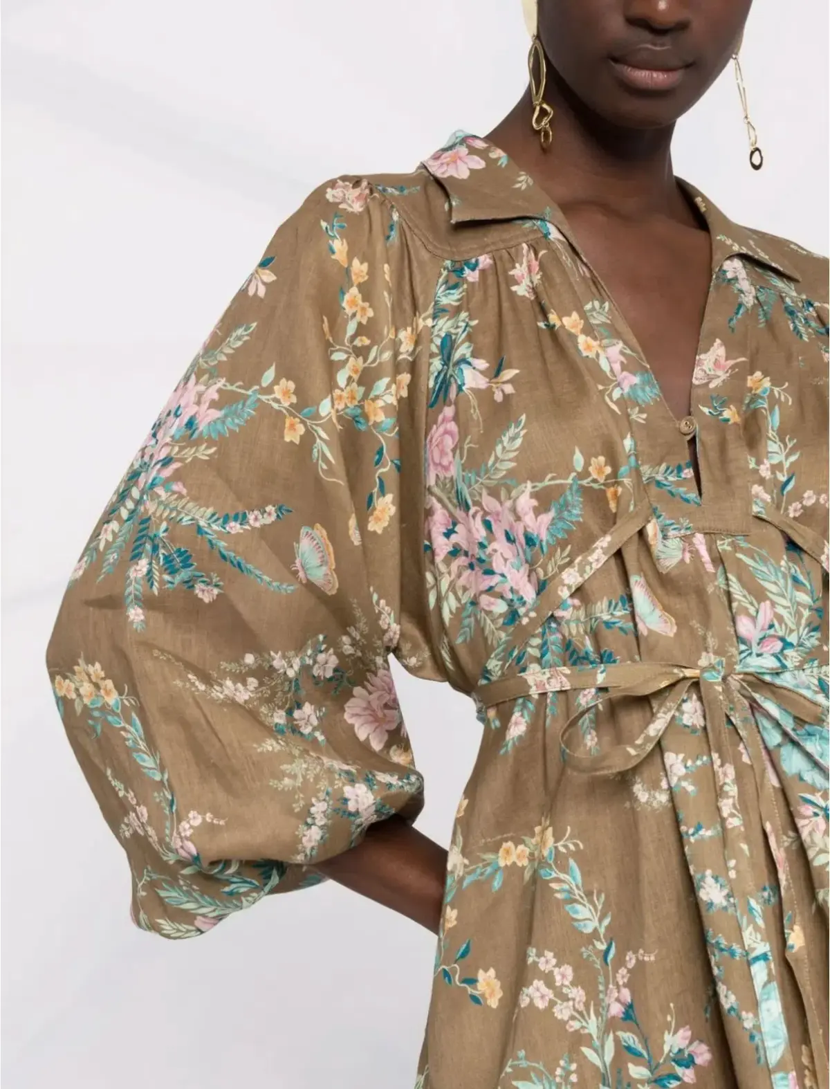 Zimmermann CASSIA WRAP TIE MIDI DRESS size 4 - Image 5