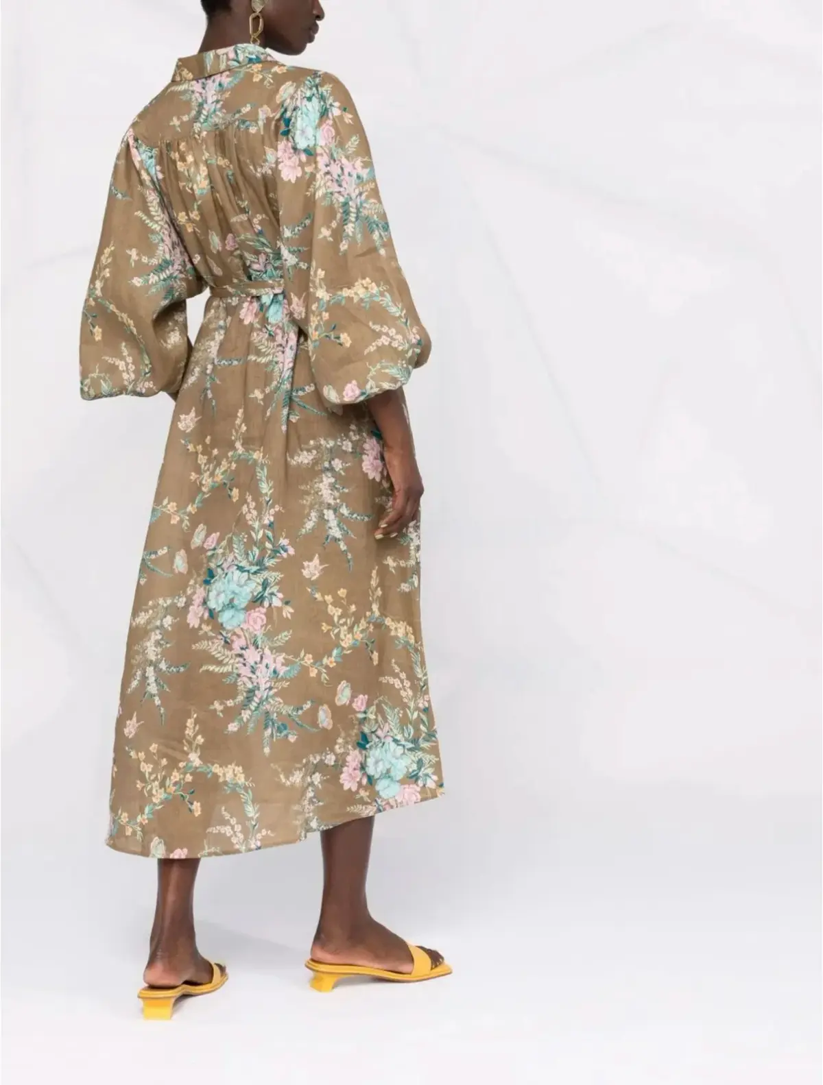 Zimmermann CASSIA WRAP TIE MIDI DRESS size 4 - Image 4